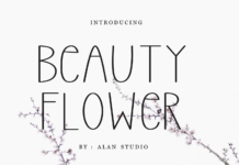 Beauty Flower Font Poster 1