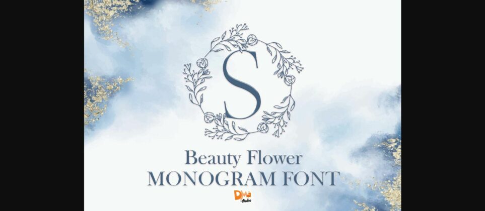 Beauty Flower Monogram Font Poster 3