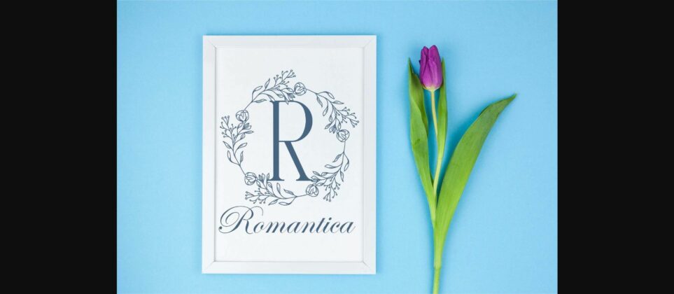 Beauty Flower Monogram Font Poster 5