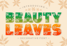 Beauty Leaves Font Poster 1
