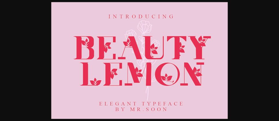 Beauty Lemon Font Poster 3