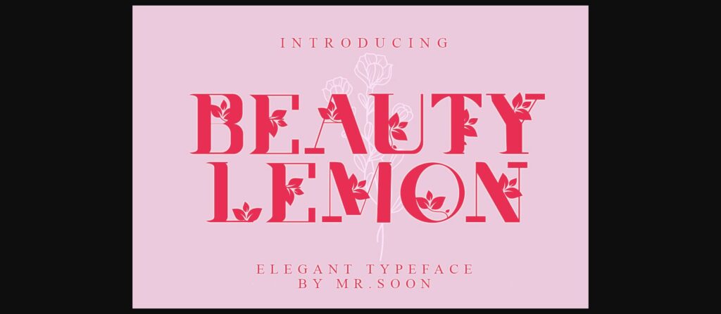 Beauty Lemon Font Poster 1