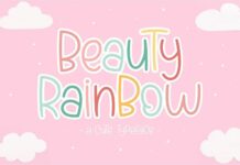 Beauty Rainbow Font Poster 1