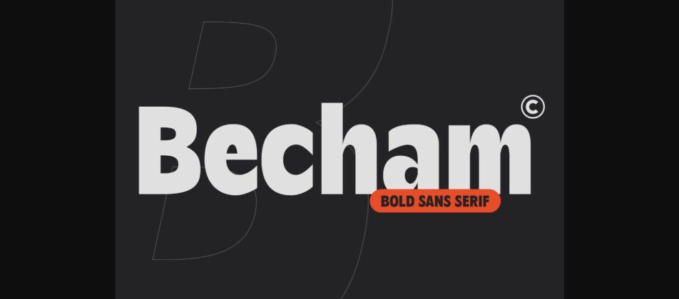 Becham Font Poster 3