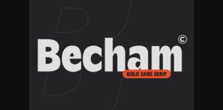 Becham Font Poster 1