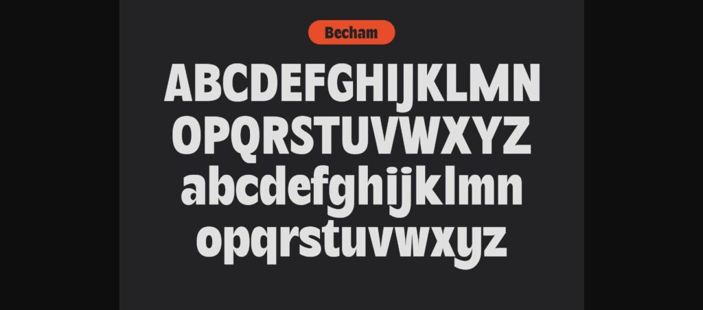 Becham Font Poster 10