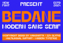 Bedane Font Poster 1