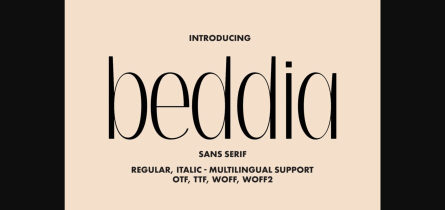 Beddia Font Poster 3