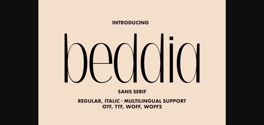 Beddia Font Poster 1