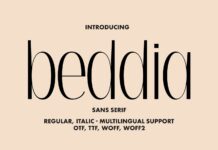 Beddia Font Poster 1