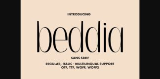 Beddia Font Poster 1