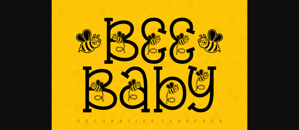 Bee Baby Font Poster 3