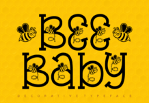 Bee Baby Font Poster 1