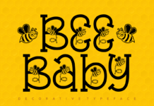 Bee Baby Font Bee Baby Font Poster 1
