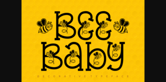 Bee Baby Font Poster 1