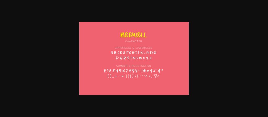 Beewell Font Poster 4