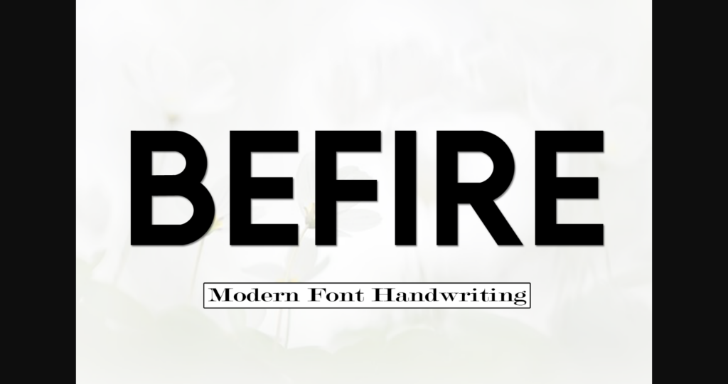 Befire Font Poster 3