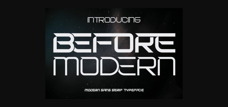 Before Modern Font Poster 1