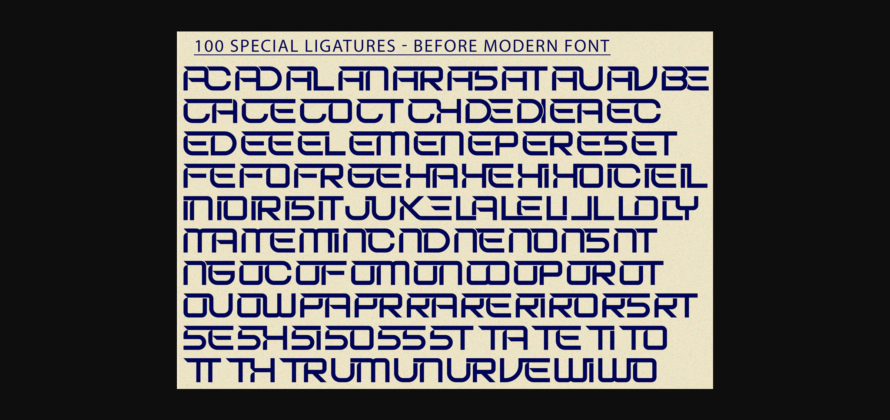 Before Modern Font Poster 9