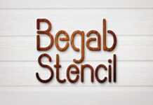 Begab Stencil Font Poster 1