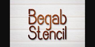 Begab Stencil Font Poster 1