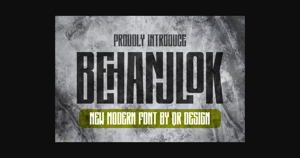 Behanjlok Font Poster 3