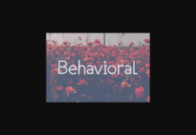 Behavioral Font Poster 1