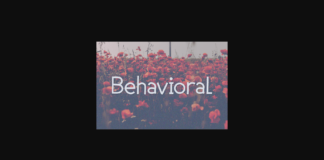 Behavioral Font Poster 1