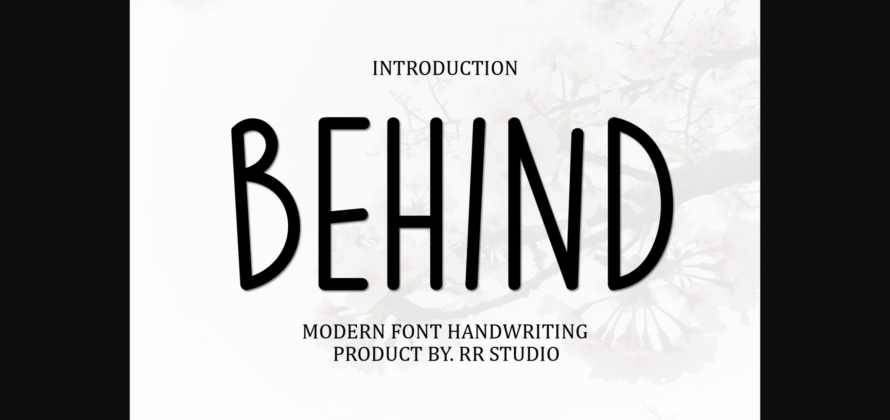 Behind Font Poster 3