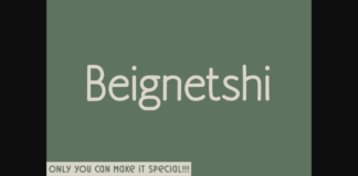 Beignetshi Font Poster 1