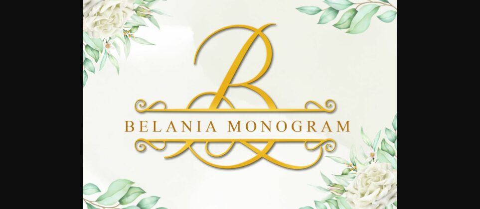 Belania Monogram Font Poster 3