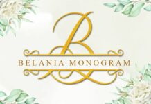 Belania Monogram Font Poster 1