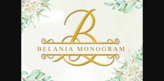 Belania Monogram Font Poster 1
