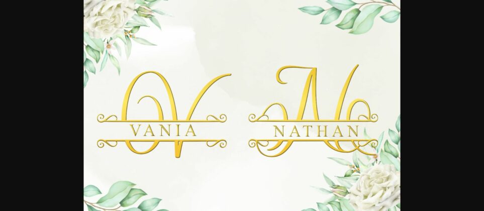 Belania Monogram Font Poster 4