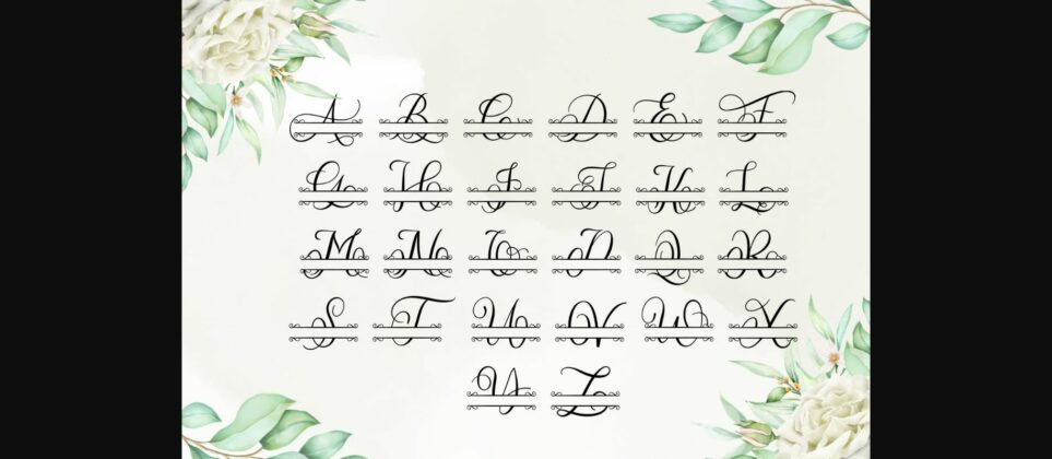 Belania Monogram Font Poster 8