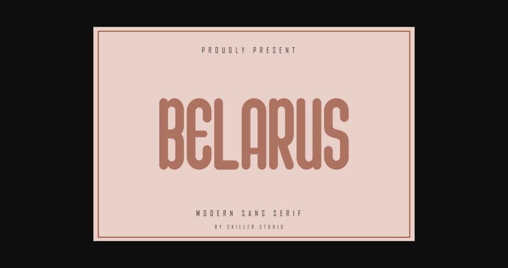 Belarus Font Poster 3