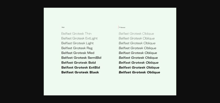 Belfast Grotesk Font Poster 6