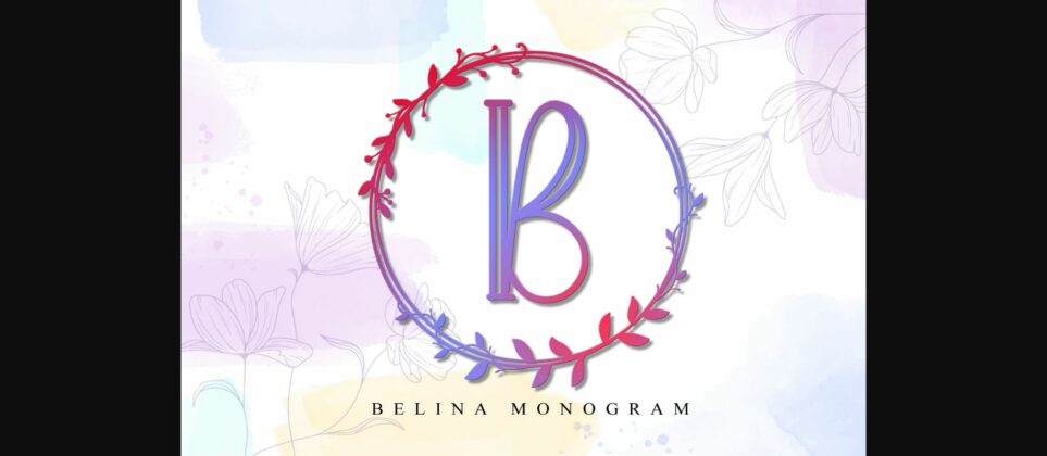 Belina Monogram Font Poster 3