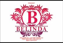 Belinda Monogram Font Poster 1