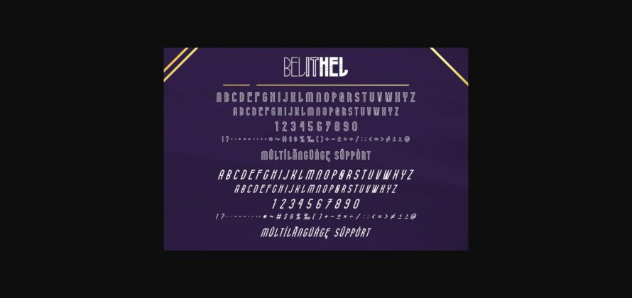 Belithel Font Poster 8