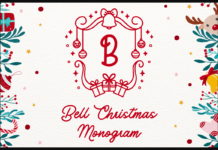 Bell Christmas Monogram Font Poster 1