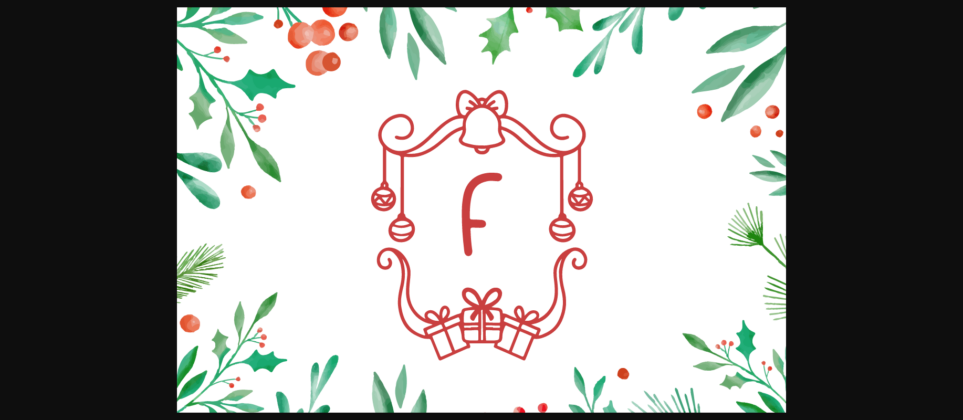 Bell Christmas Monogram Font Poster 5