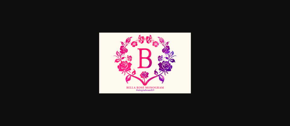 Bella Rose Monogram Font Poster 3