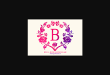 Bella Rose Monogram Font Poster 1