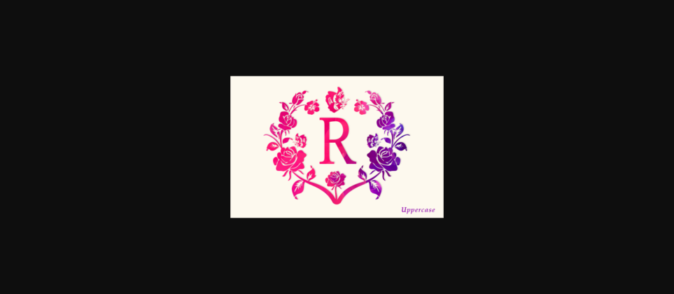 Bella Rose Monogram Font Poster 4