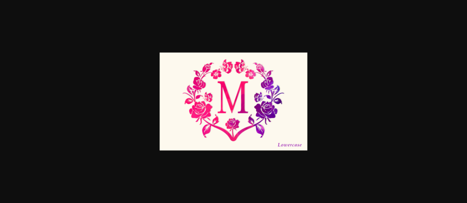 Bella Rose Monogram Font Poster 5