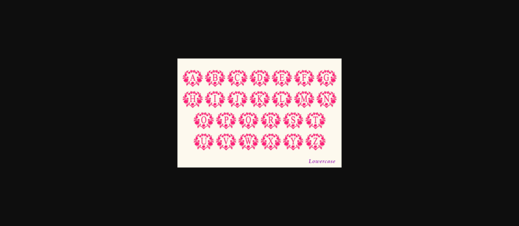 Bella Rose Monogram Font Poster 7