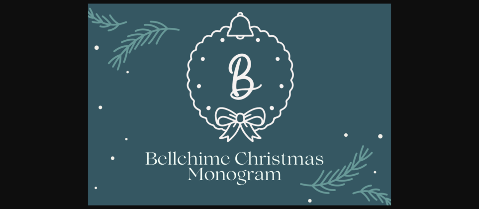 Bellchime Christmas Monogram Font Poster 3
