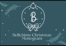 Bellchime Christmas Monogram Font Poster 1