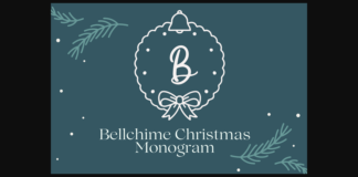 Bellchime Christmas Monogram Font Poster 1